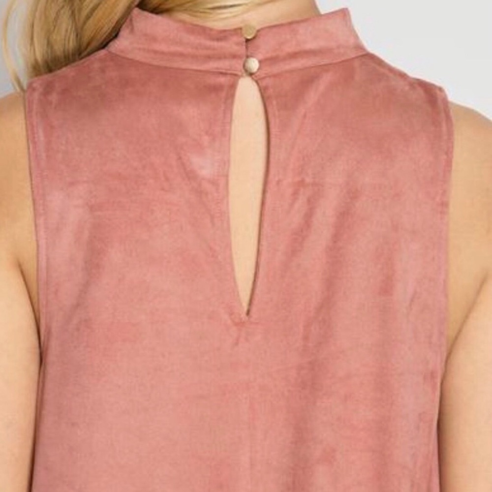 HP She + Sky Faux Suede Sleeveless Swing Dress - Picture 4 of 4